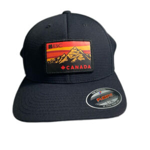 Black Clover Cap Hat Men's Size L XL Color Black FlexFit Canada Vibe Fitted